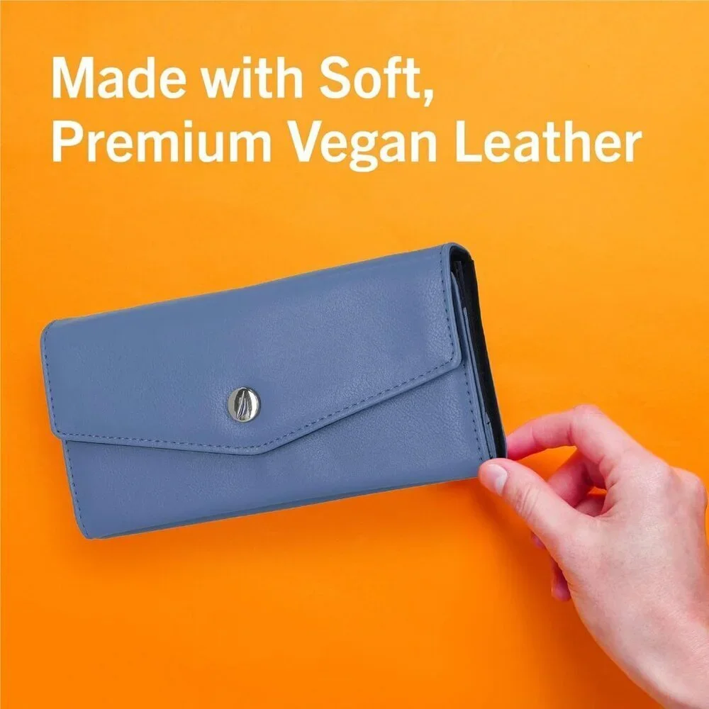 Women's Marine Money Manager RFID Slim Wallet Card Holder with Coin